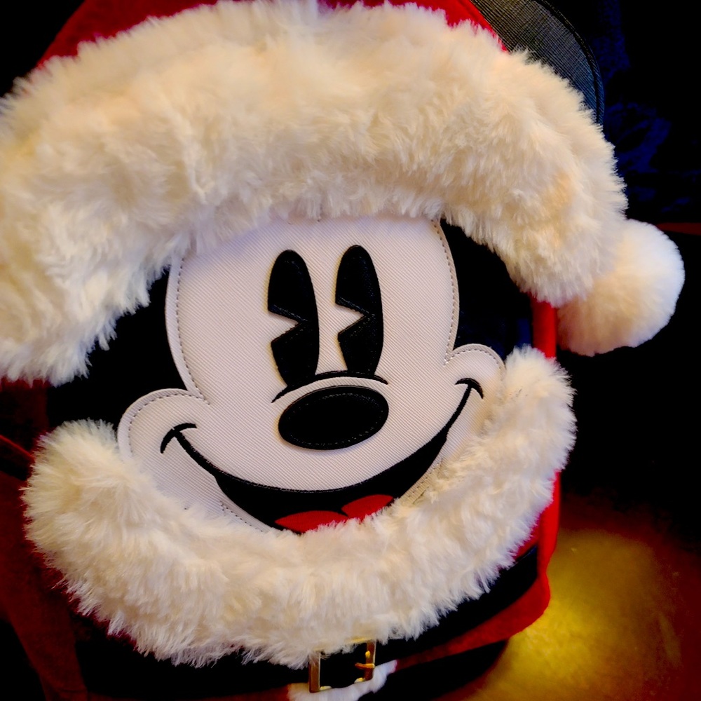 New Disney Loungefly Mickey Santa Backpack